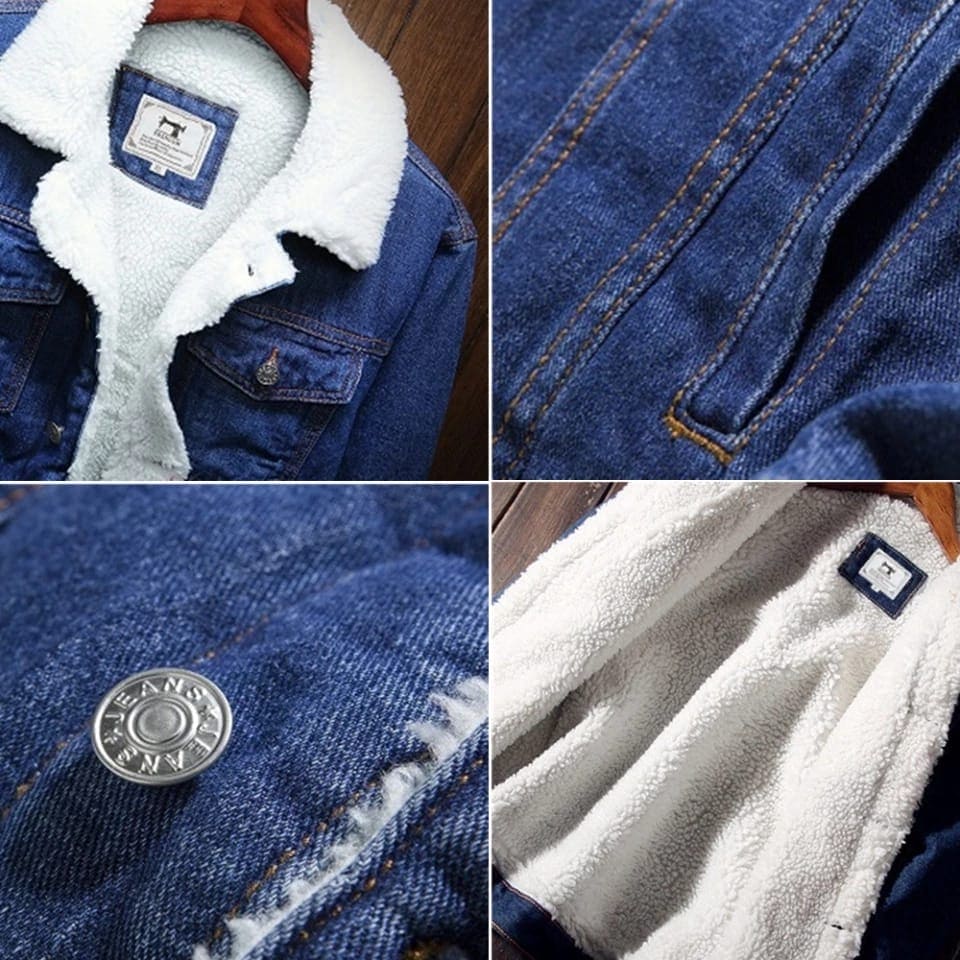 Men Outerwear Warm Denim jacket, Thicker Winter Denim Jackets, Men's Sherpa Lined Denim Jacket, Warm Casual Quilted Jeans Coat Men Outerwear Warm Denim jacket, Thicker Winter Denim Jackets, Men's Sherpa Lined Denim Jacket, Warm Casual Quilted Jeans Coat